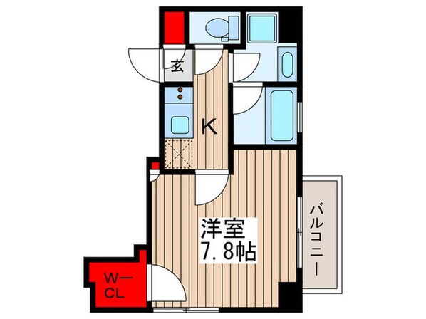 クレストコートTS吾妻橋の物件間取画像